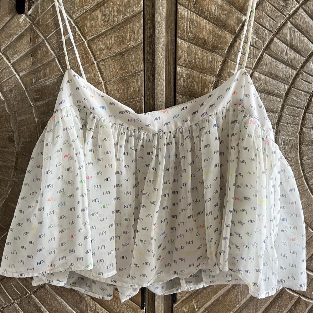 Koch hey print crop top size small